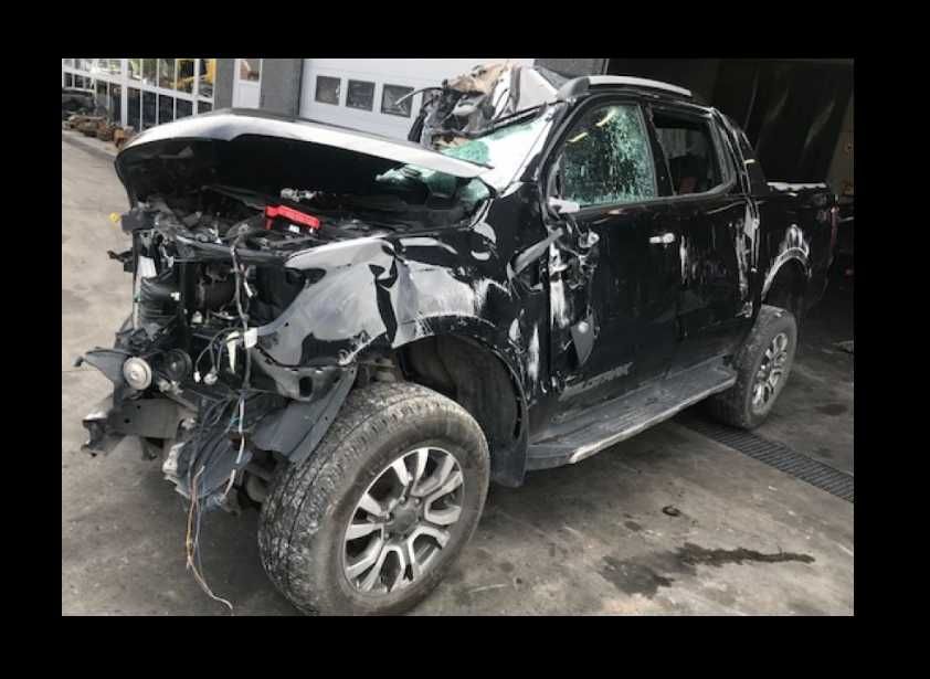 Rama uszkodzona Ford Ranger 3.2 Wildtrak 2017r Czarny Stelaz podwozie
