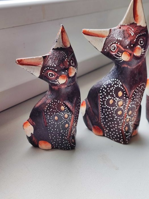 Декоративные статуэтки коты три штуки