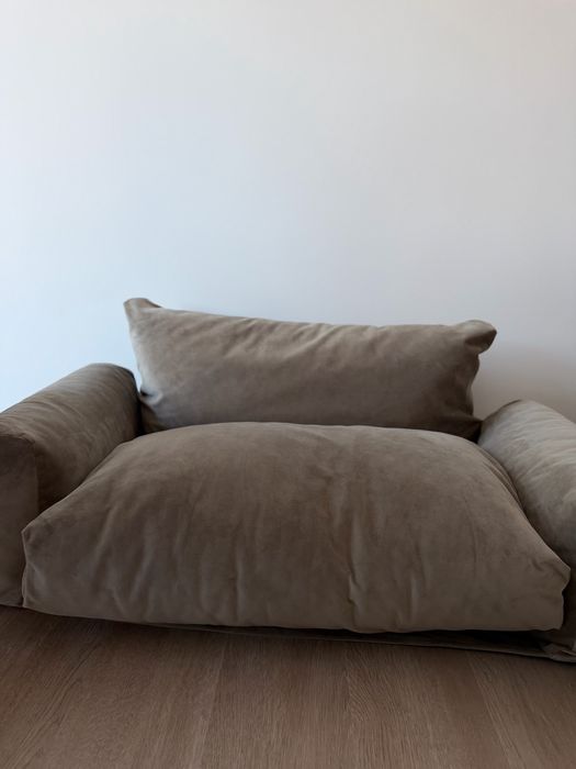 Sofá retangular veludo impermeavel