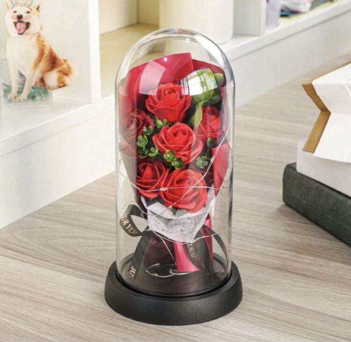 Wieczna róża na walentynki Led