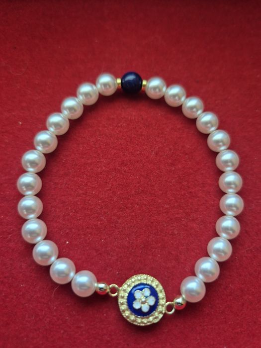Pulseira Caramujo em Prata Dourada
