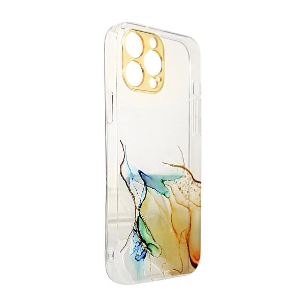 Marble Case etui do iPhone 13 Pro Max żelowy pokrowiec marmur pomarańc