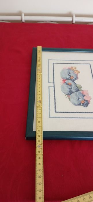 Quadro bordado a ponto cruz