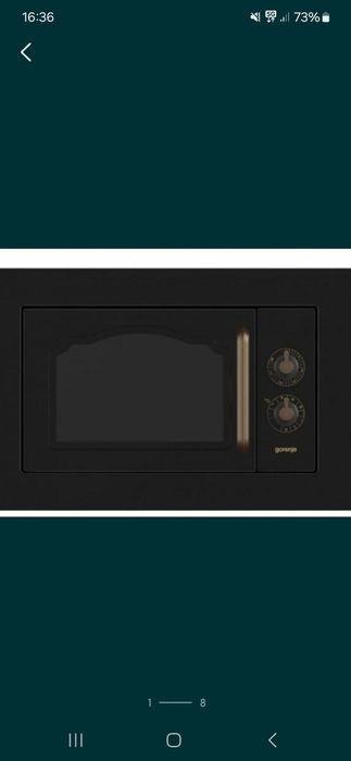 Kuchenka mikrofalowa do zabudowy Gorenje BM235CLB