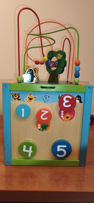 Cubo de Atividades Educativo em Madeira (5 em 1) - Imagination