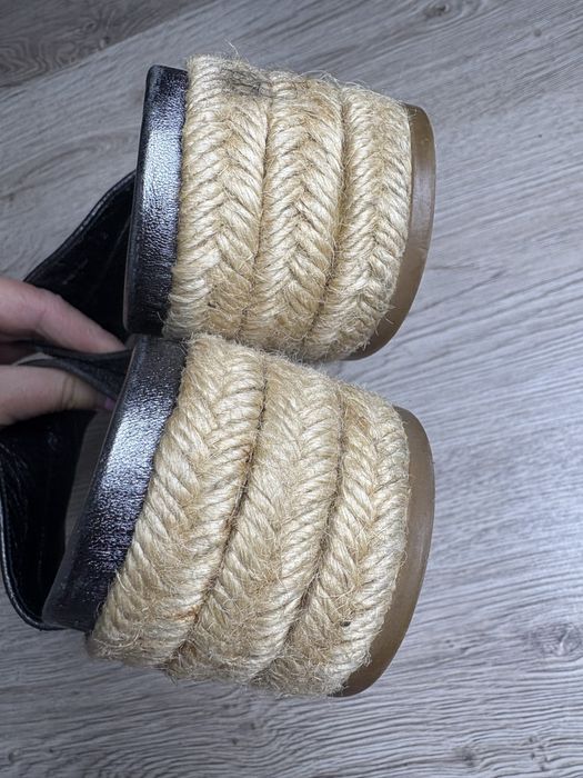 Klapki sandały espadryle na platformie Miu Miu 42 damskie