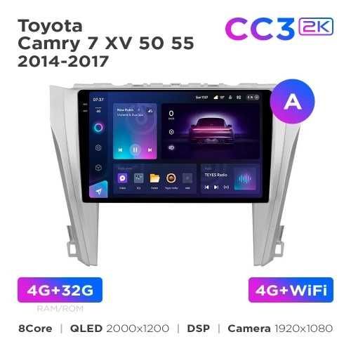Штатная магнитола Teyes CC3 2k 4+32 Gb Toyota Camry XV 50 55 2014-2017