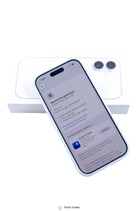 Iphone 17 biały 256GB  100% baterii  gwarancja producenta do 29.12.26 + case