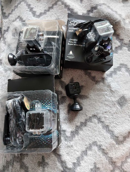 4 x mini kamera sq23, posiadają tryb nocny IR