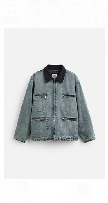 НОВА Zara Чоловіча джинсова курточка зара XL мужская джинсовая куртка