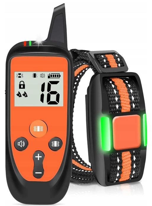Obroża treningowa dla psa – pilot LCD wibracje dźwięk Dioda LED