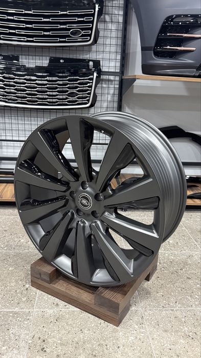 Кованые диски R23 SV L460 Range Rover Land Vogue 5X120 Style 1077 OEM 23" Oblivion Dark Grey & Narvick Wheel Ковка Кованый