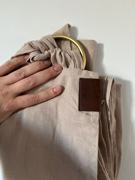 Lniana chusta kółkowa baba wrap