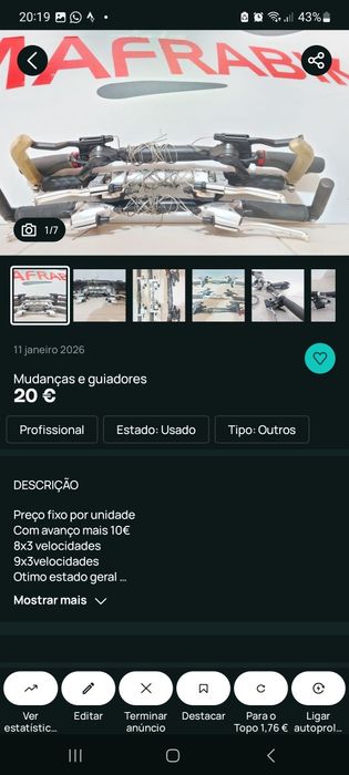 Peças  e acessórios de bicicleta oportunidades