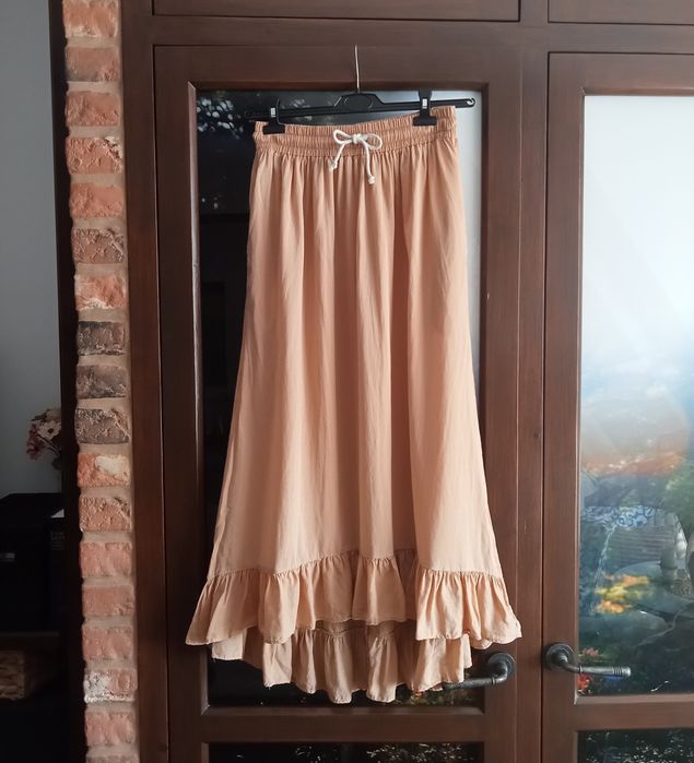 Beżowa spódnica maxi Zara S