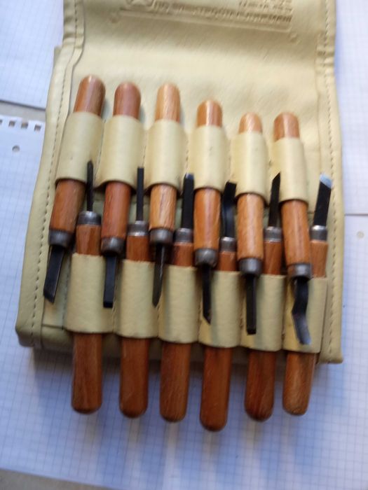 Набір штихелів для різьби по дереву, ссср, новий.