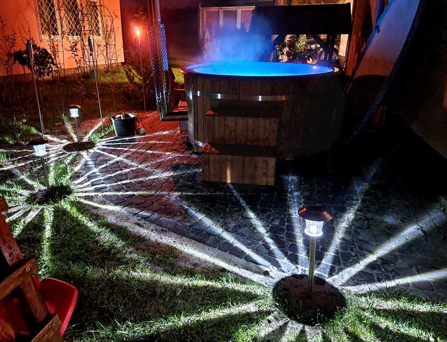 Balia Ogrodowa ruska bania jacuzzi 200cm piec zewnętrzny