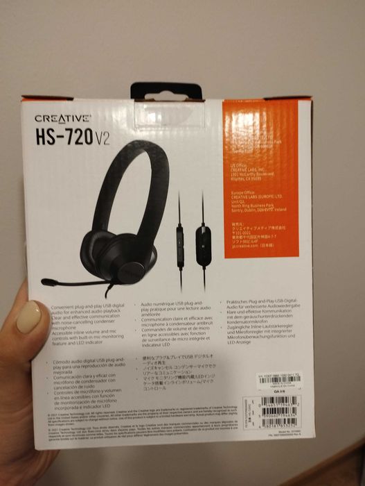 Zestaw słuchawkowy Creative HS720 V2, nowy, na prezent, okazja!