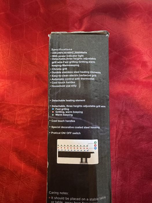 Grill elektryczny 2000W Eisenbach NOWY balkon/dom