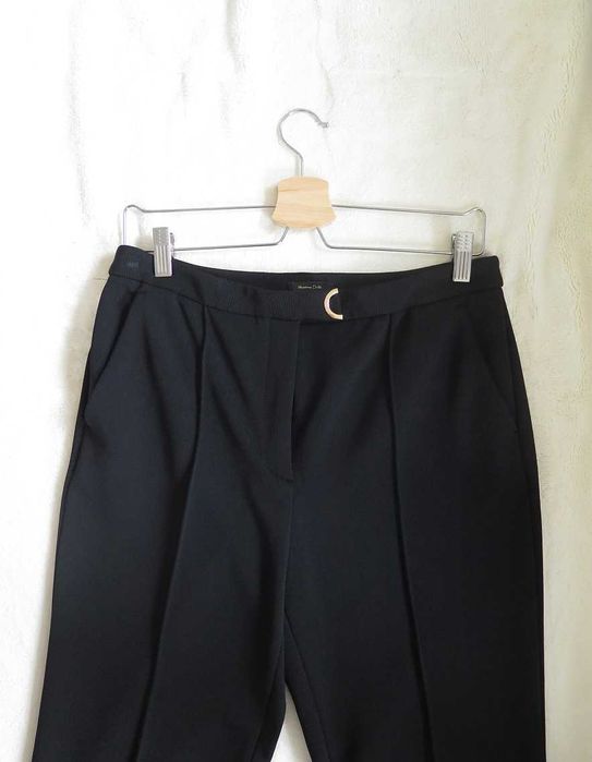 Massimo Dutti Spodnie r. 40 czarne proste wiskoza