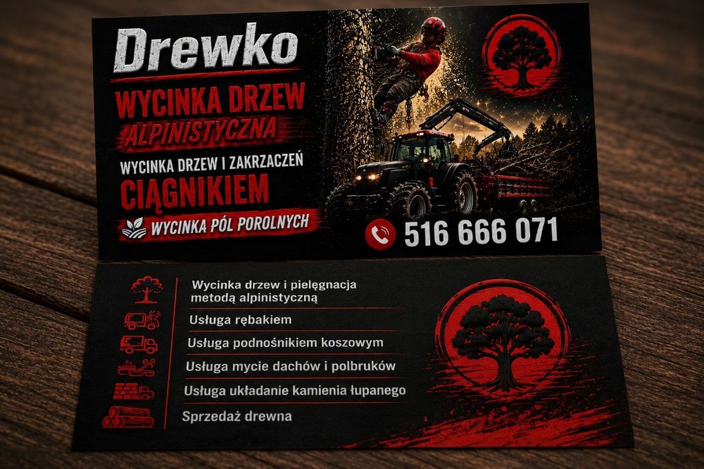 Wycinka drzew trudnych . Oczyszczanie działek za materiał