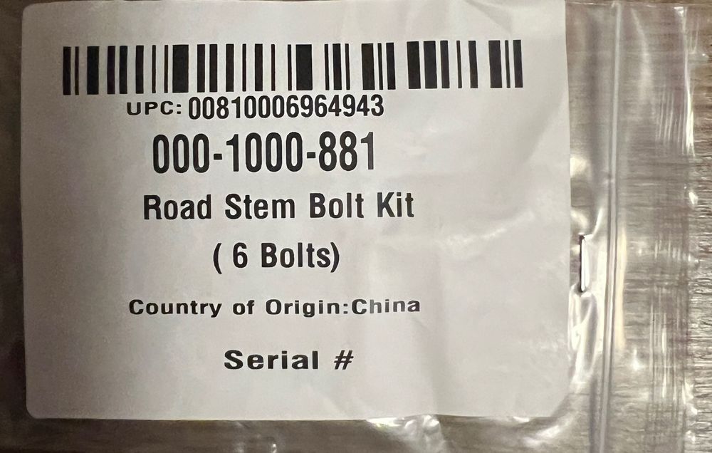 Road Stem Bolt Kit 000.1000.881
