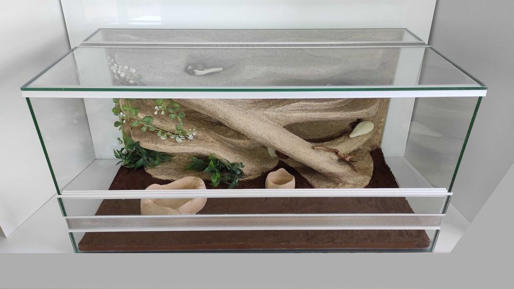 Terrarium dla gekona lamparciego z gliną, TW09PG, AquaWaves
