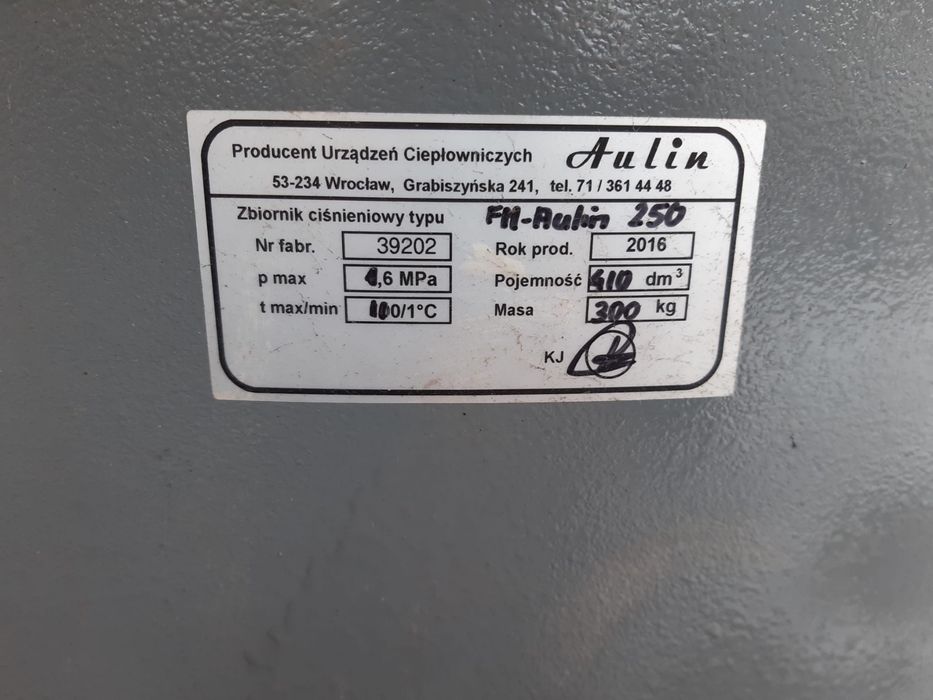 Zbiornik cisnieniowy pojemnosc 410dm3