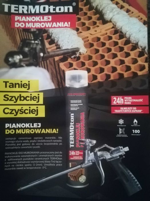 Pustak Ceramiczny na klej Termoton P+W25 "S" cena z dostawą typ Porotherm Tłuszcz + okolice Pianoklej GRATIS