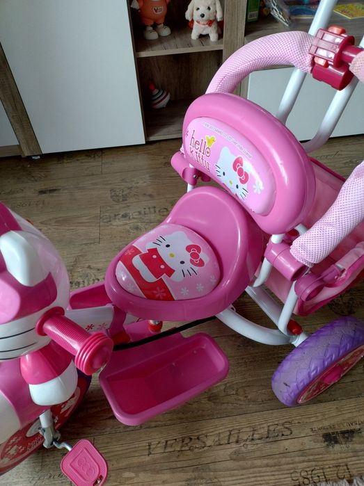 Дитячий велосипед Hello Kitty з батьківською ручкою