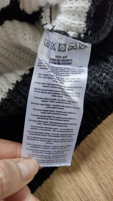Sweter paski oversize S