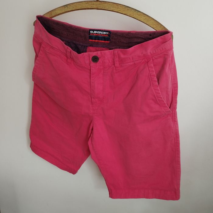 Spodenki męskie Superdry International, koralowe, r. M/L