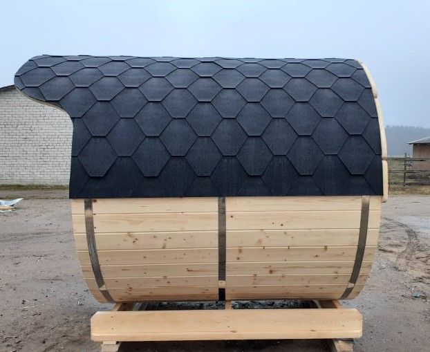 Sauna Beczka 200cm Sauna Ogrodowa w Kształcie Beczki Bania Ruska