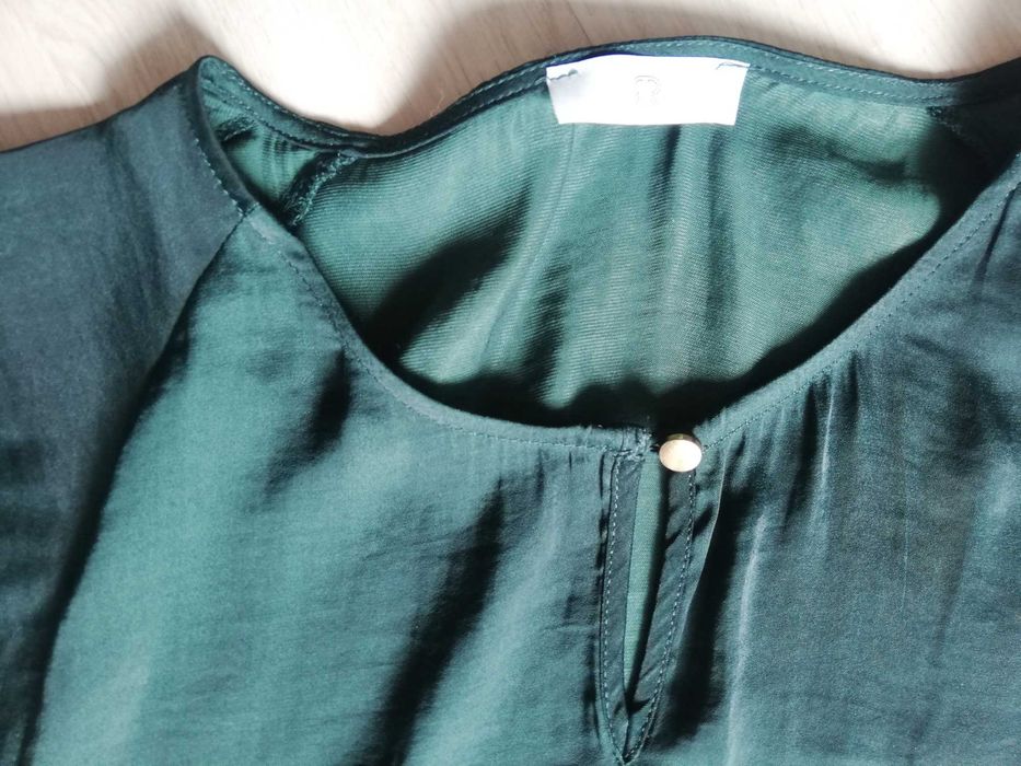 Túnica La Redoute cetim verde pré-mamã T.36