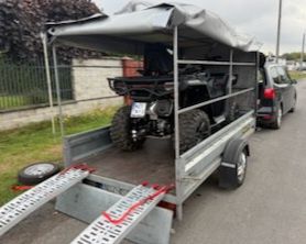 Wypożyczalnia wynajem przyczepa samochodowa transport quad najazdy