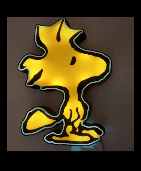 Snoopy e woodstock lightbox com ficha usb