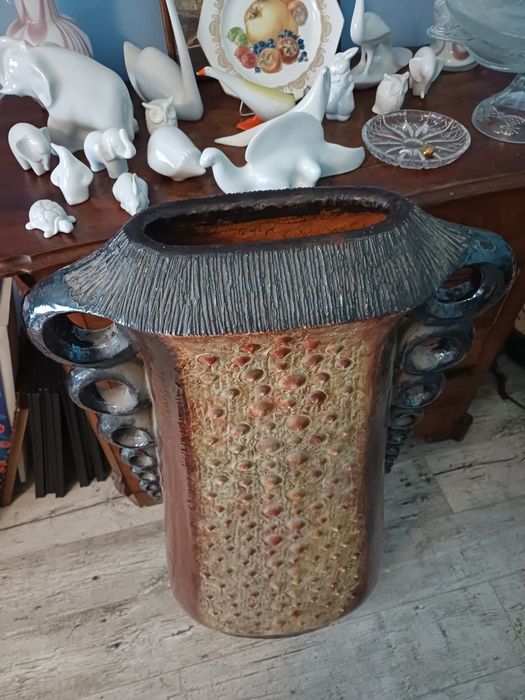Wazon ceramiczny PRL. Cepelia.