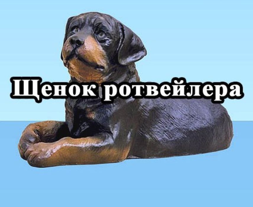 Щенок ротвейлера. Отличный подарок. Керамический. Декоративный. Высота