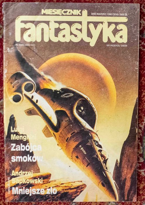 Fantastyka 90 3/1990 Sapkowski Wiedźmin Geralt Witcher Mniejsze Zło