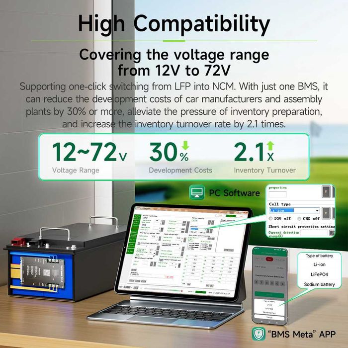Balanser BMS 250 A TDT BAL 3A opcja WIFI 250A 6-24S 18-72Volt Bluetooth Applikacja