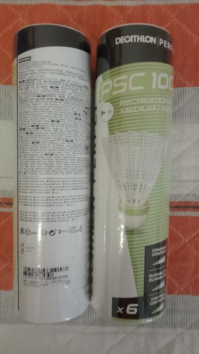 Volante de Plástico de Badminton PSC 100 Medium Amarelo (conjunto de 1