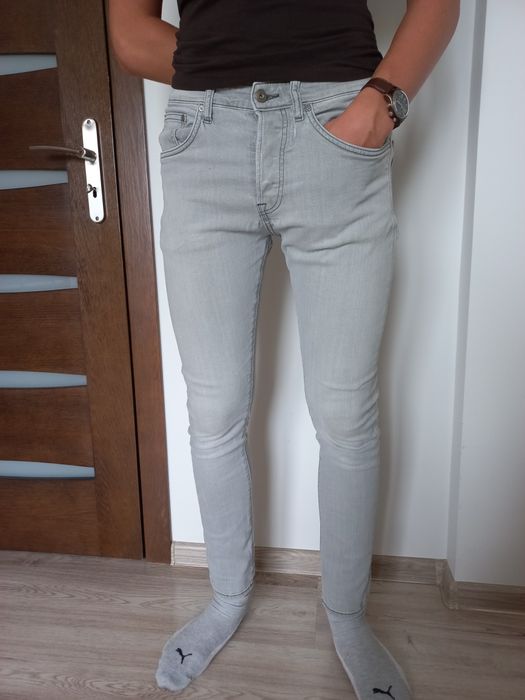Spodnie męskie rurki z lycrą 32/32 H&M
