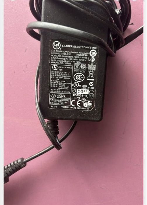 Zasilacz Leader Electronics NU20-51120-3Y1F 12V 1.25A do modemu Motorola. (M2)