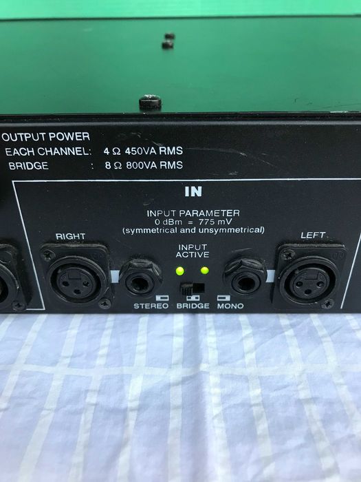 Профессиональный усилитель 2Х450W(4Ом.)800W- мост,"K.M.E."SPA-900F