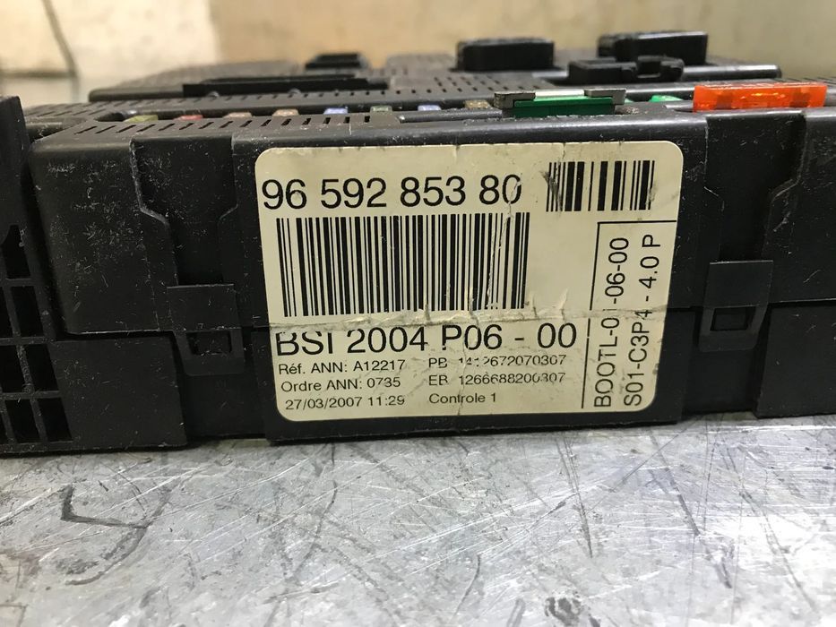 CAIXA DE FUSIVEIS BSI PEUGEOT 207 / CITROEN C3 9659285380