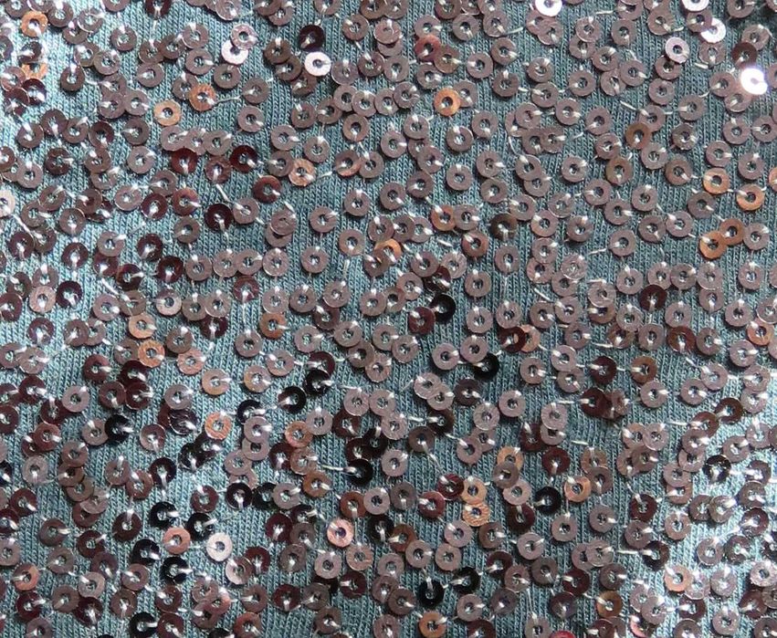 Koszulka bluzka Amisu morska zieleń szmaragdowa cekiny rozm XS