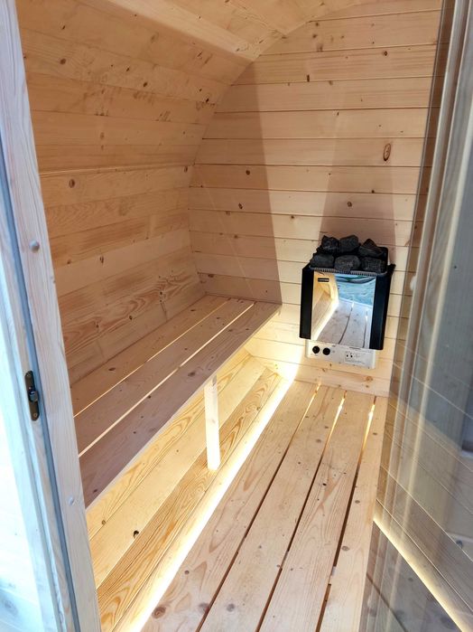 Sauna ogrodowa beczka FULL ZESTAW 2X2