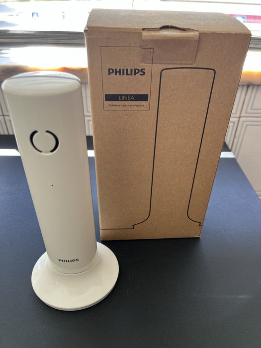 Telefone Fixo Philips Linea M330 Branco – Novo e Selado