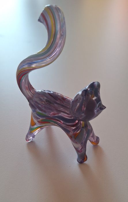 Szkło Murano, figurka kota