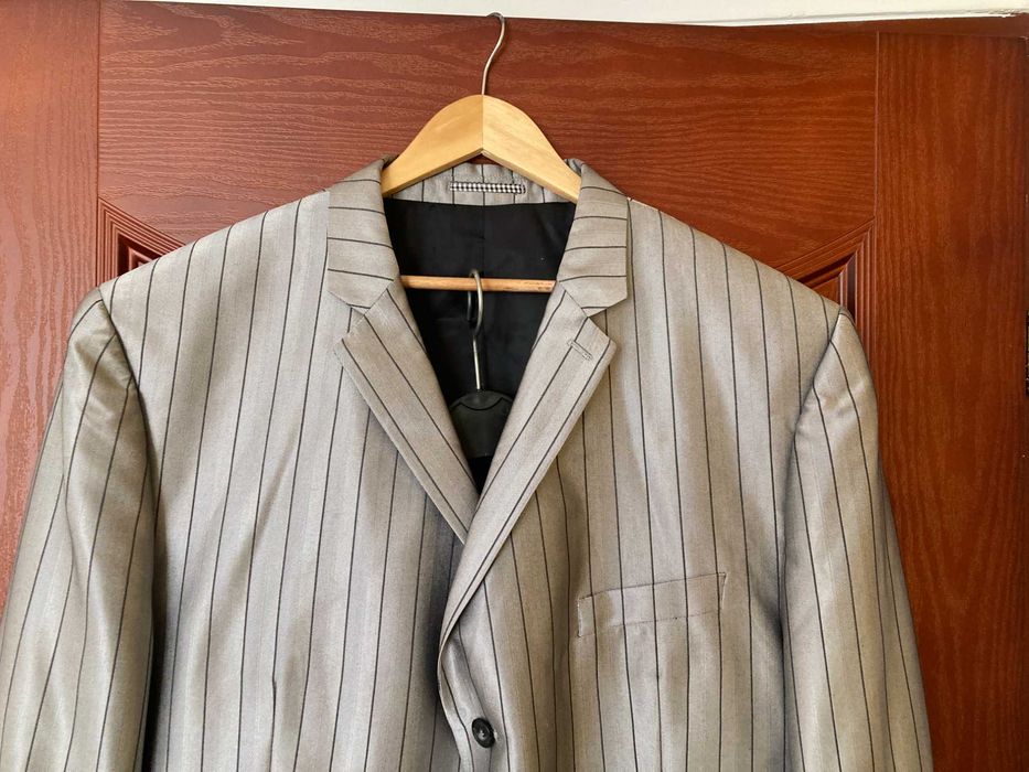 Srebrny garnitur 62/196 na wysokiego i postawnego pana